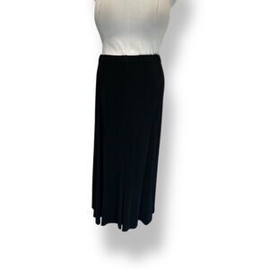 Artex Women’s Maxi Skirt VTG 90s Traveler PullOn Elastic Waist Stretch Black L